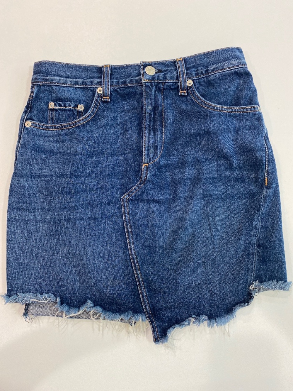 Rag & Bone Jean skirt size 25 denim raw hem